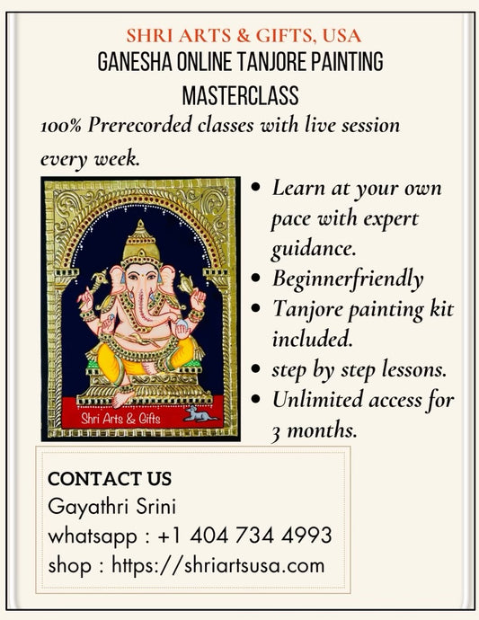 Learn Ganesha Tanjore Painting Online!