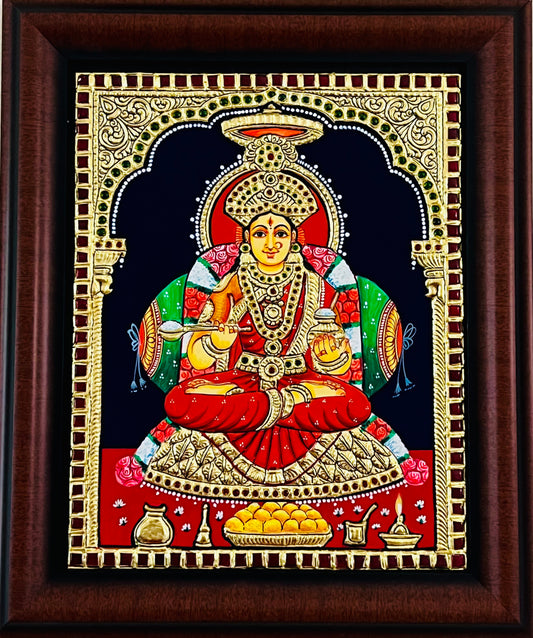 Beautiful Annapoorani Devi gift Tanjore painting