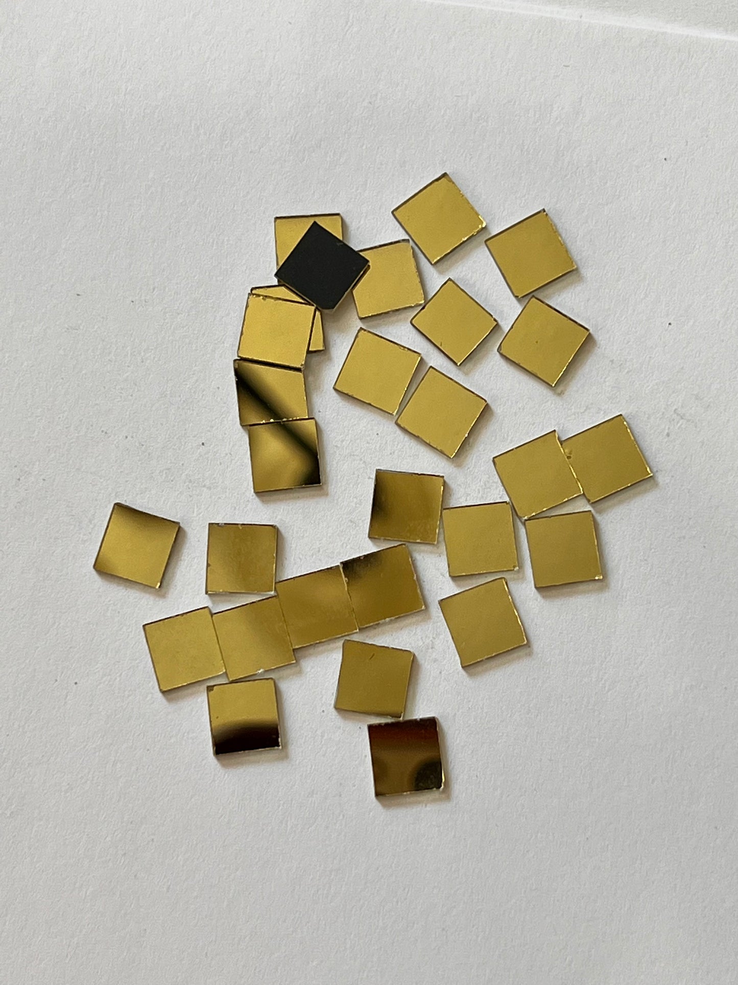 400 pieces Multi shape Gold craft glass mirrors