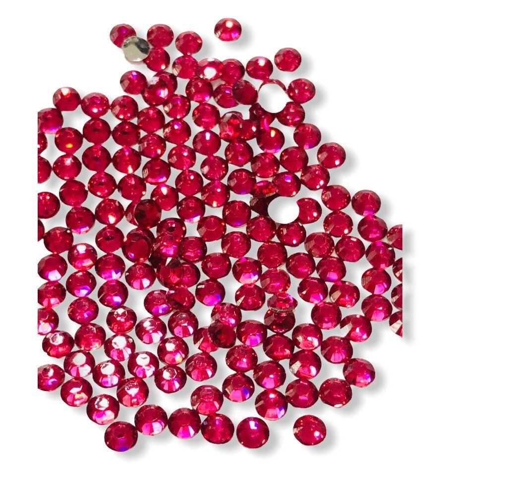 Rose Shiny Round flat back Rhinestones Bulk | Fast shipping from USA| 3mm | 4mm | 5mm Diy decoration - Shri Arts & Gifts