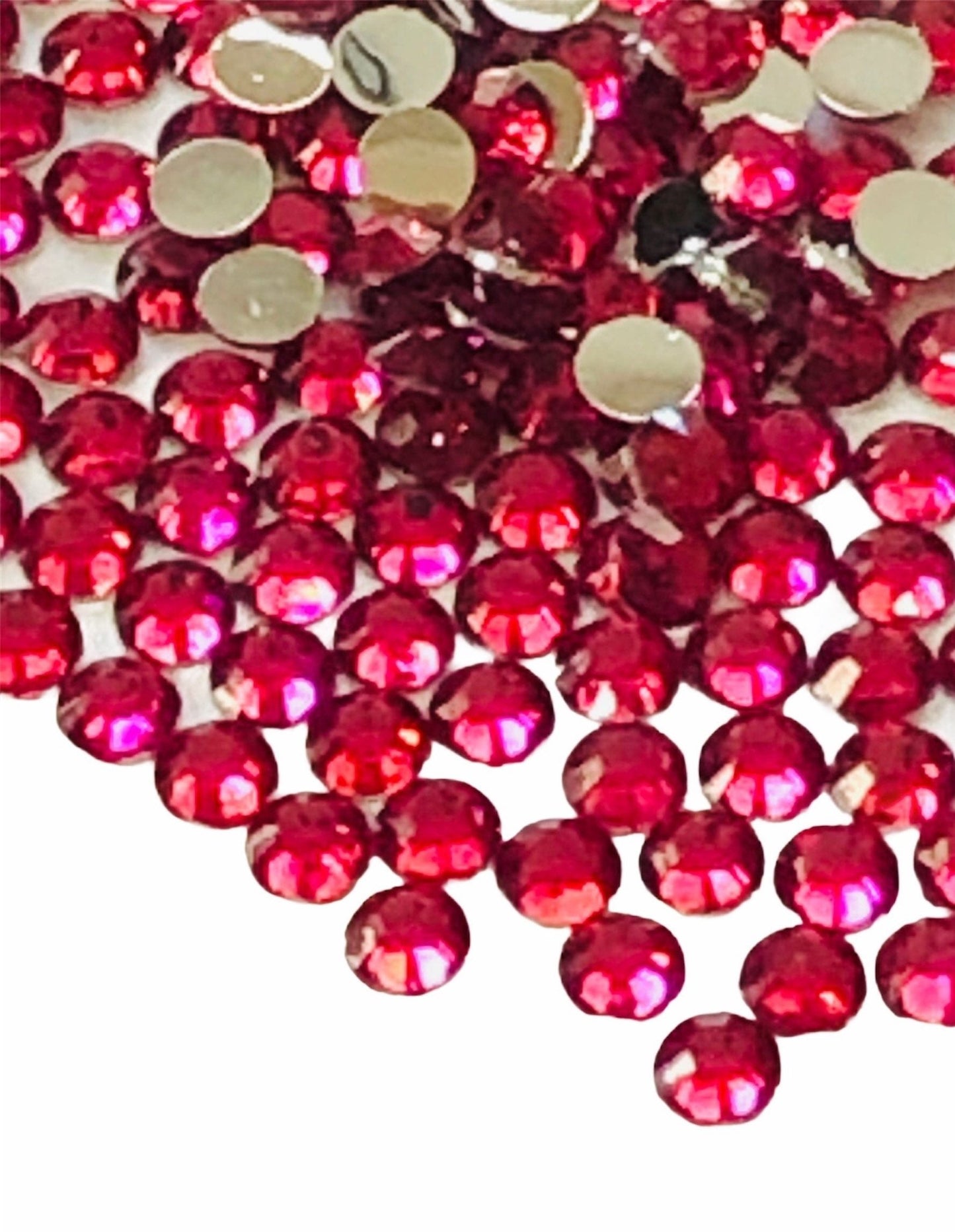 Rose Shiny Round flat back Rhinestones Bulk | Fast shipping from USA| 3mm | 4mm | 5mm Diy decoration - Shri Arts & Gifts