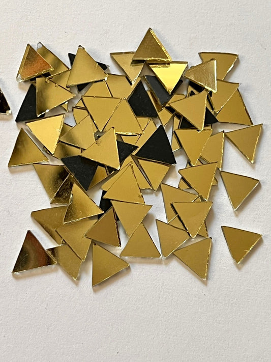 Triangle Gold craft mirrors - Shri Arts & Gifts