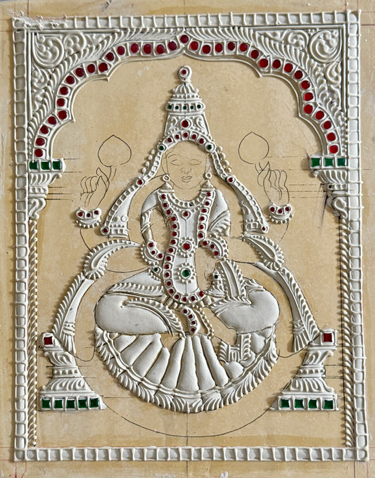 Dhanalakshmi Devi muck board tanjore painting kit 