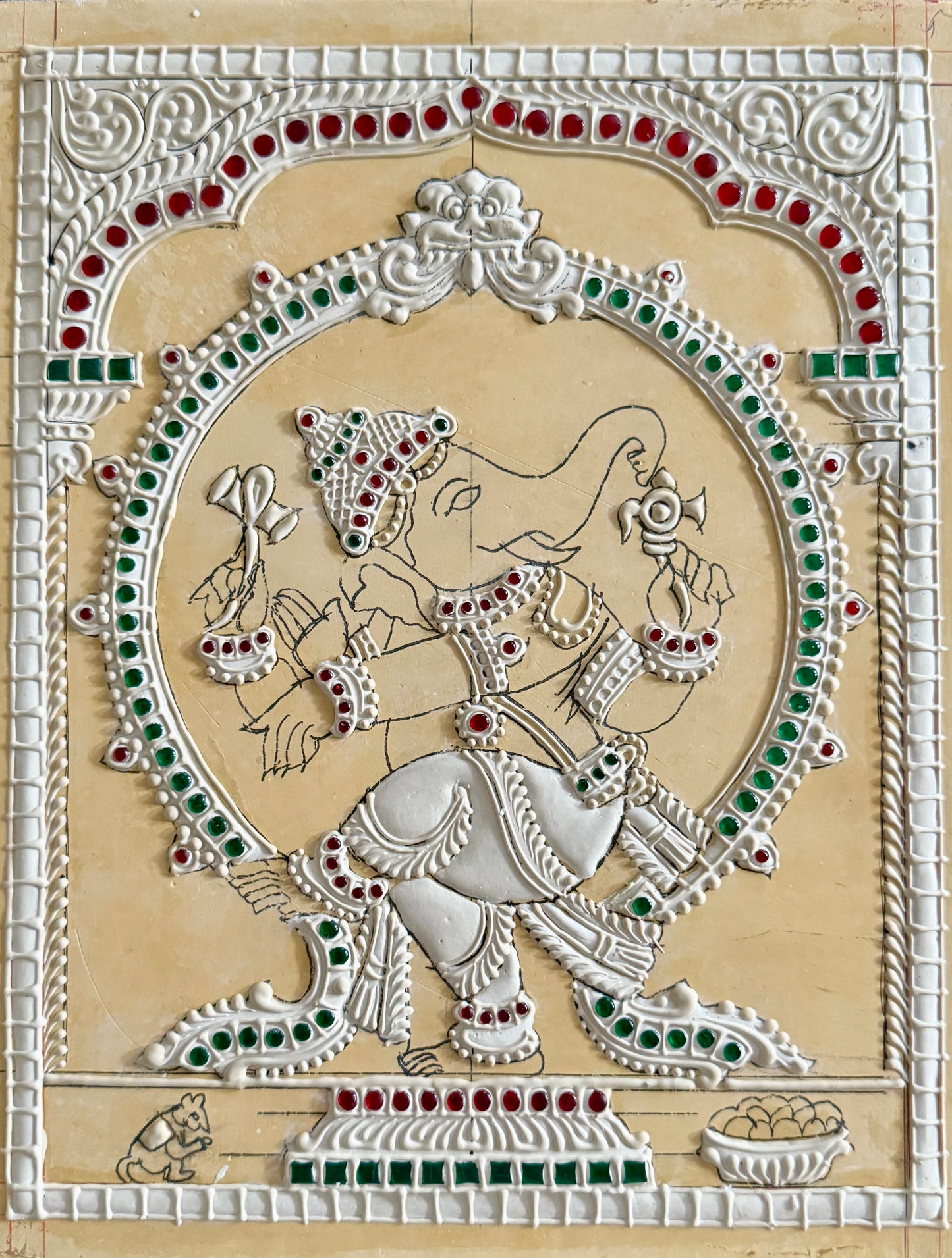 Dancing Ganesha Muck board 8x10