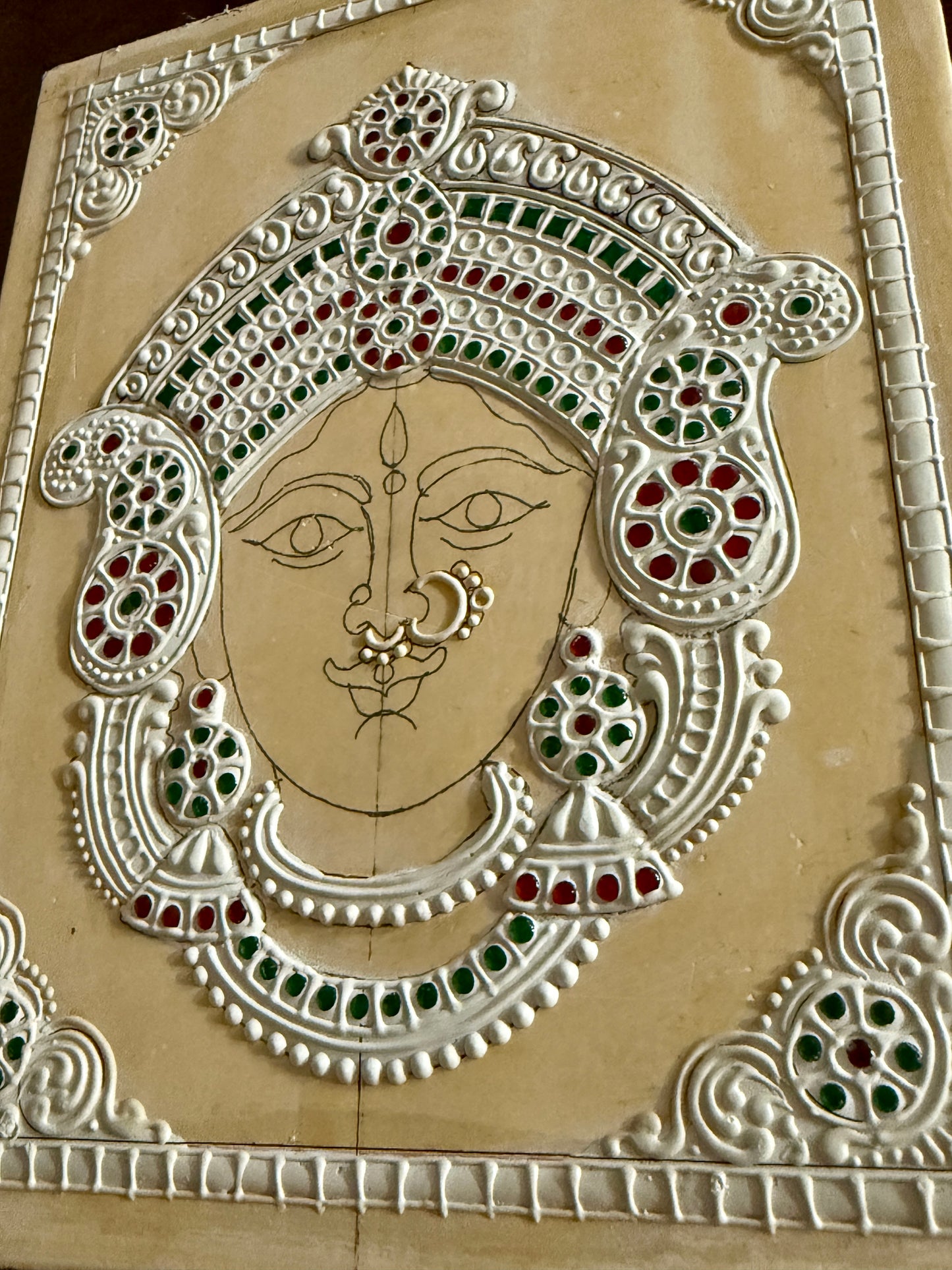 Durga Devi face Muck board 8x10”
