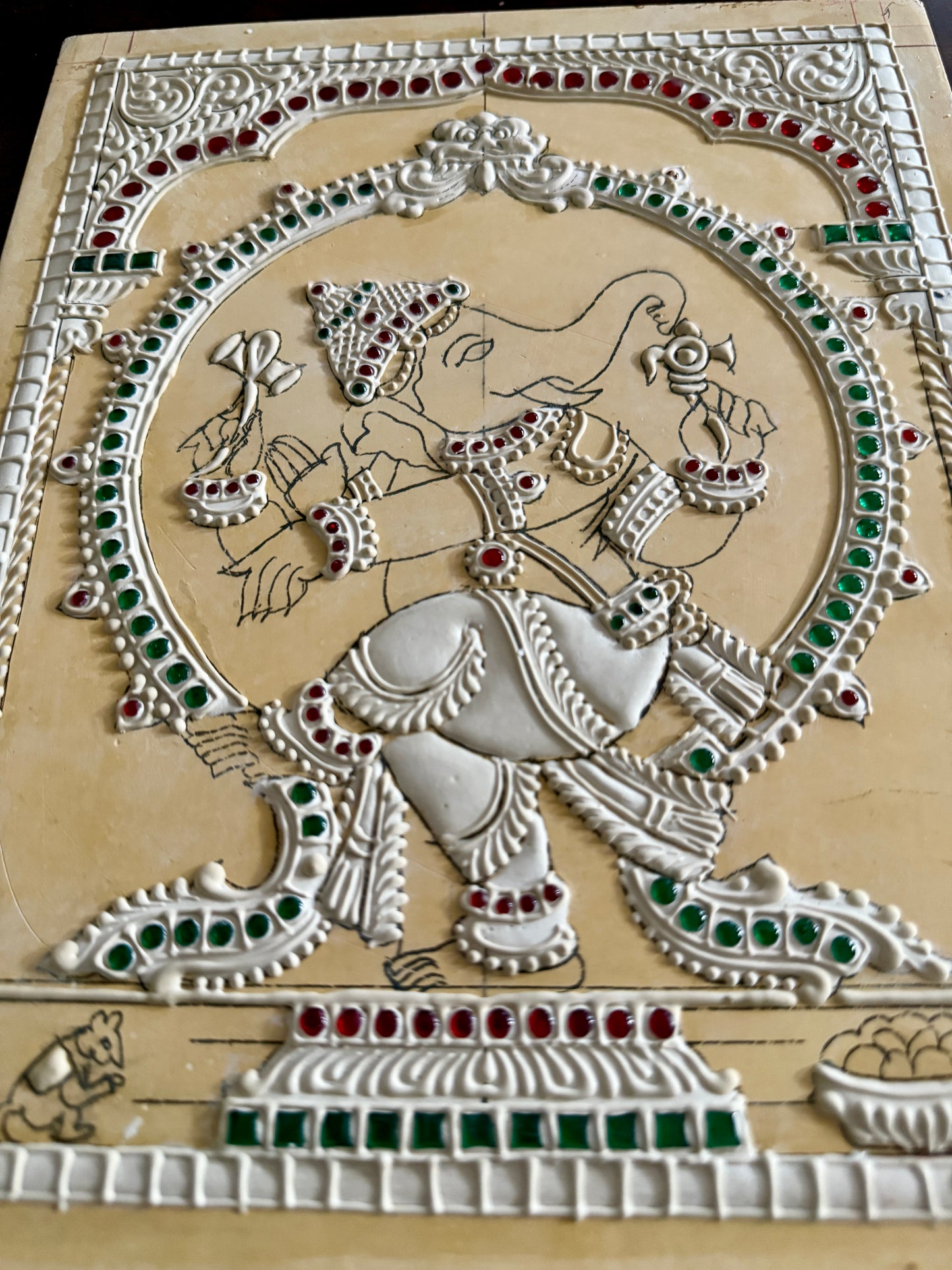 Dancing Ganesha Muck board 8x10