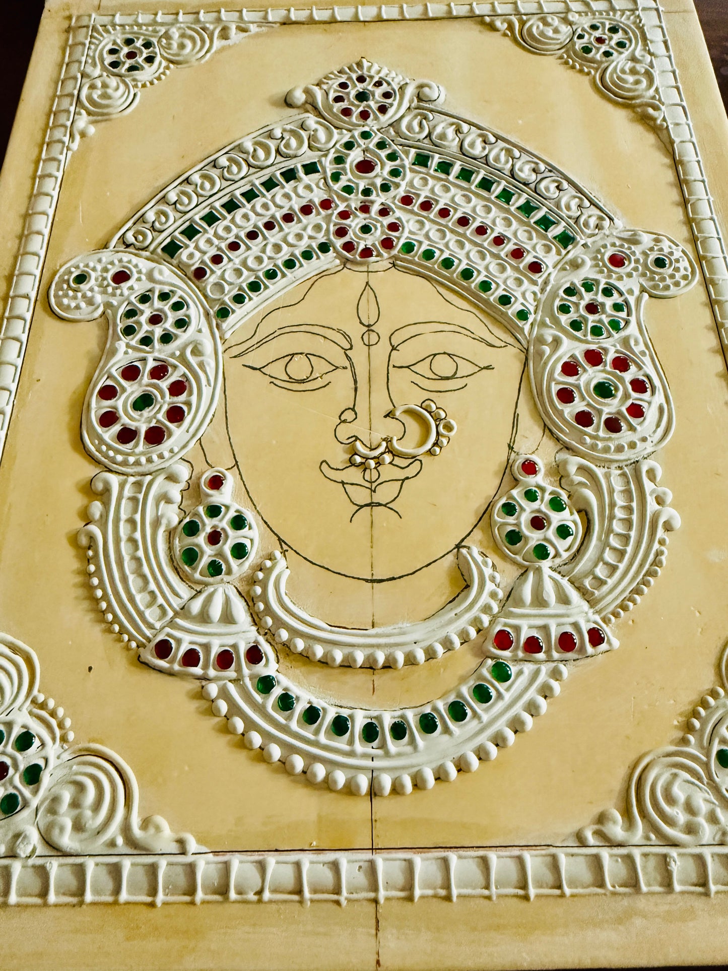 Durga Devi face Muck board 8x10”
