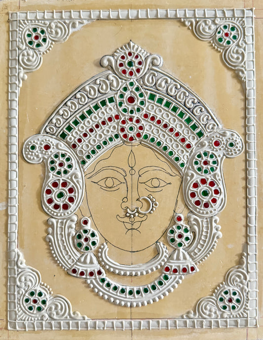 Durga Devi face Muck board 8x10”