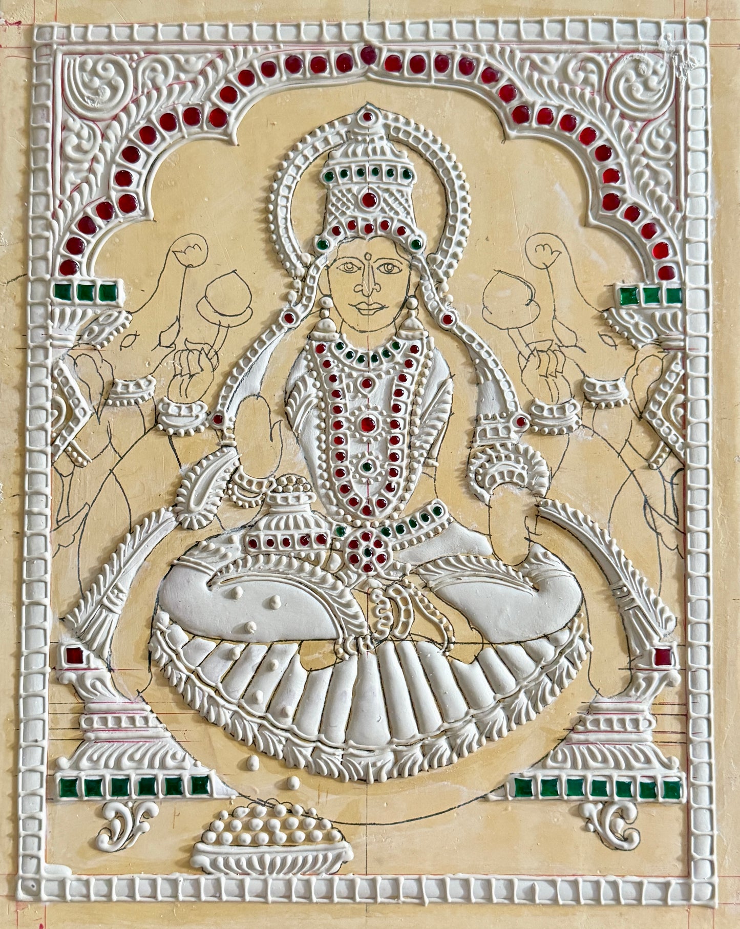 Gajalakshmi Devi Muck board 8x10
