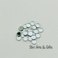 Tiny round craft mirror tiles 6mm, 8mm, 10 mm 