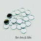 Tiny round craft mirror tiles 6mm, 8mm, 10 mm 