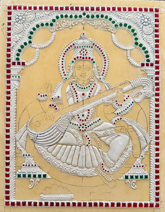 Saraswati Devi Muck board 11x14”