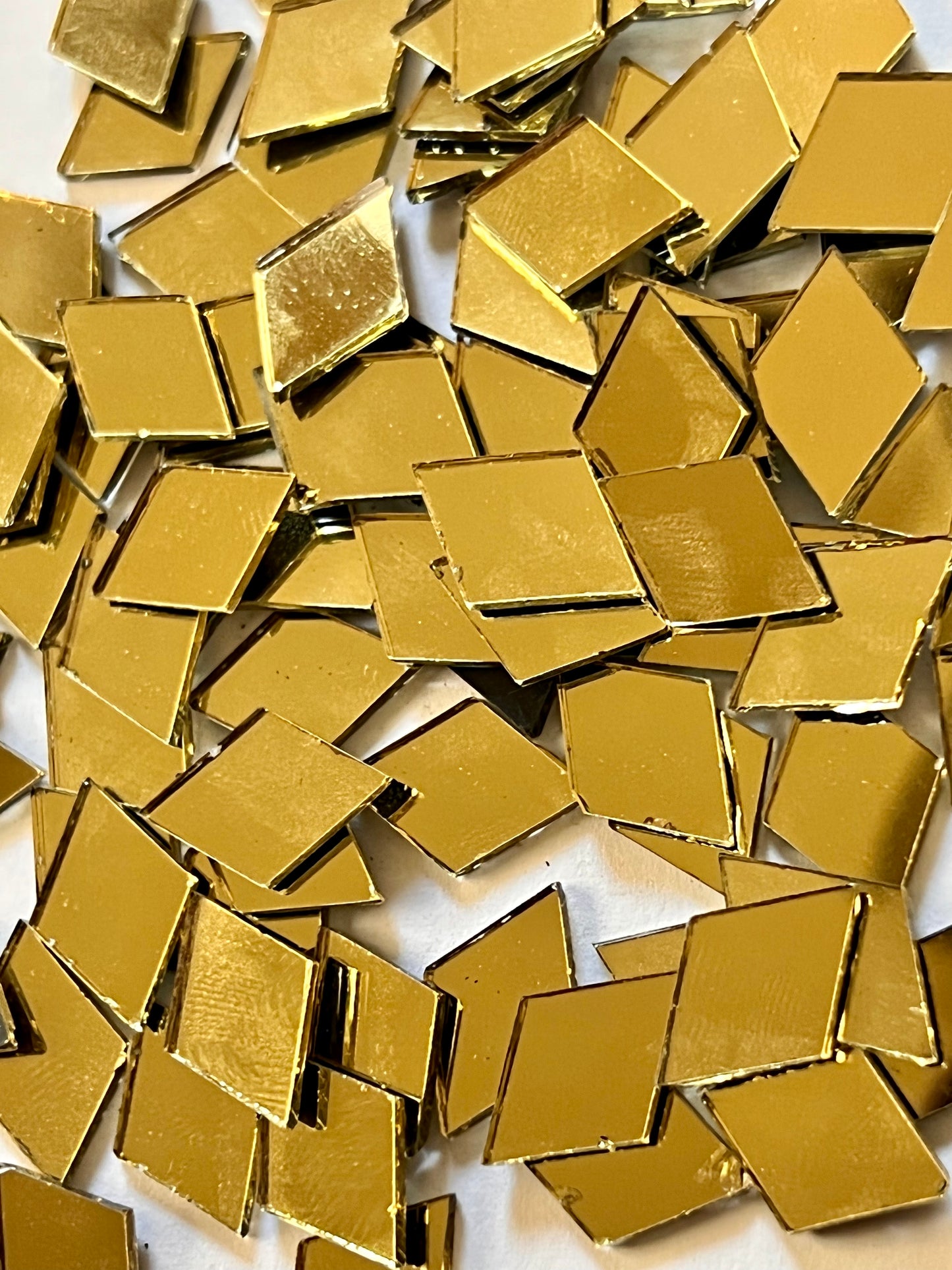 500 pieces Multi shape Gold craft glass mirrors