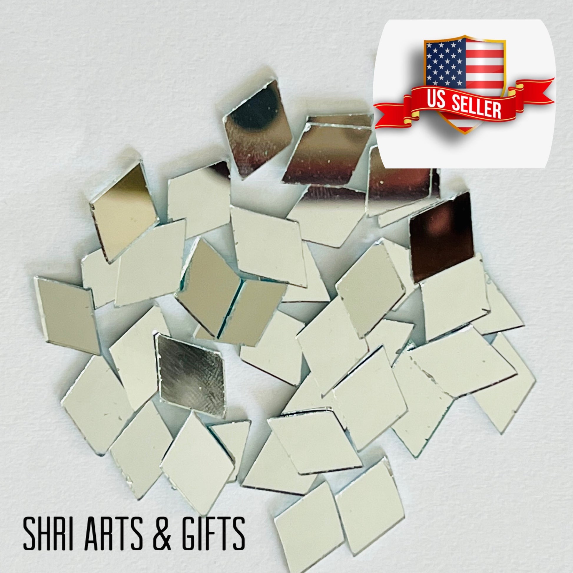 200 pcs Rhombus craft mirrors mixed sizes – Shri Arts & Gifts