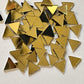 500 pieces Multi shape Gold craft glass mirrors