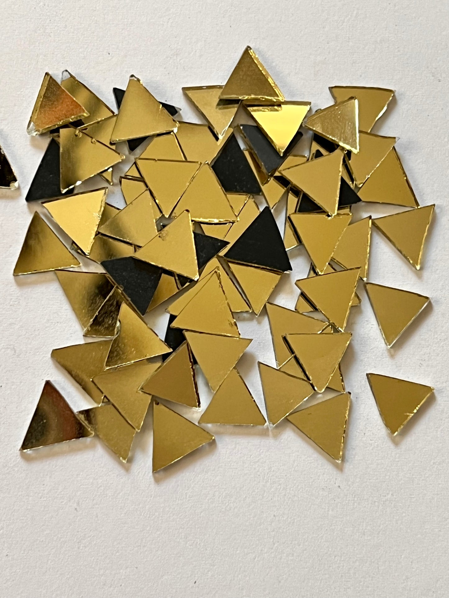 500 pieces Multi shape Gold craft glass mirrors