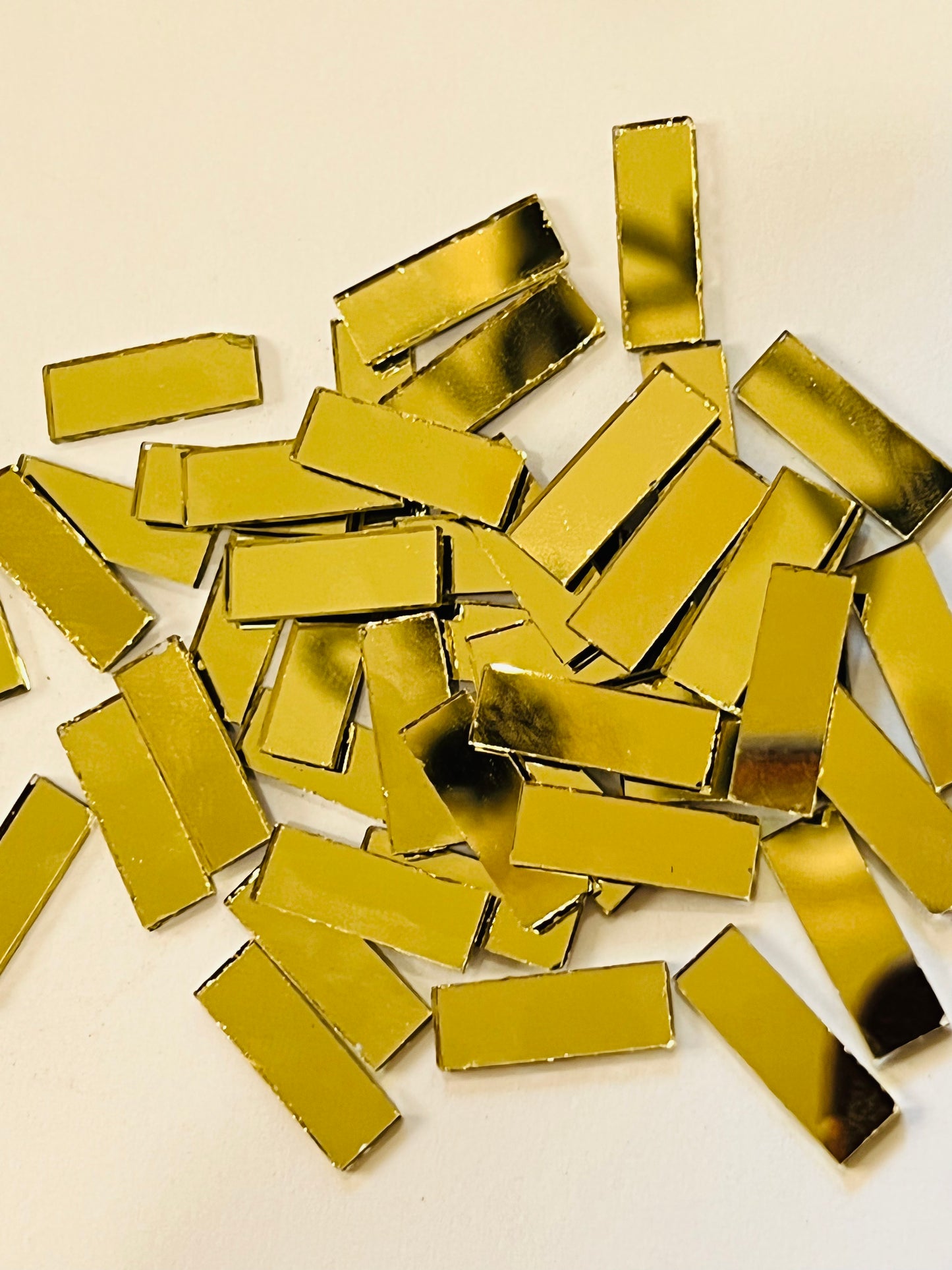 500 pieces Multi shape Gold craft glass mirrors