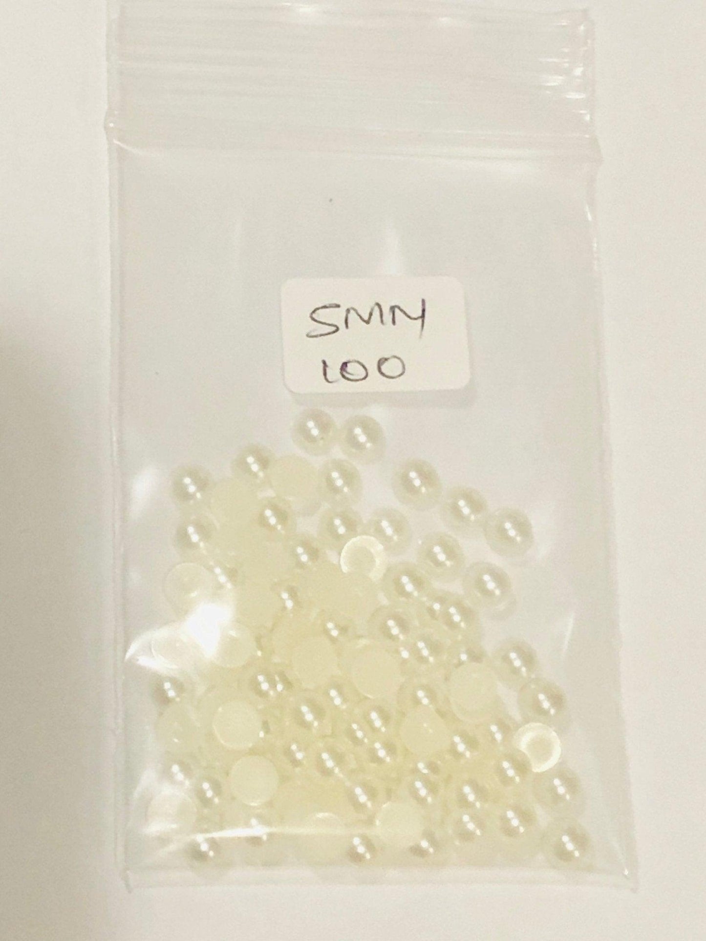 Acrylic Half Round pearls - White Ivory - Shri Arts & Gifts