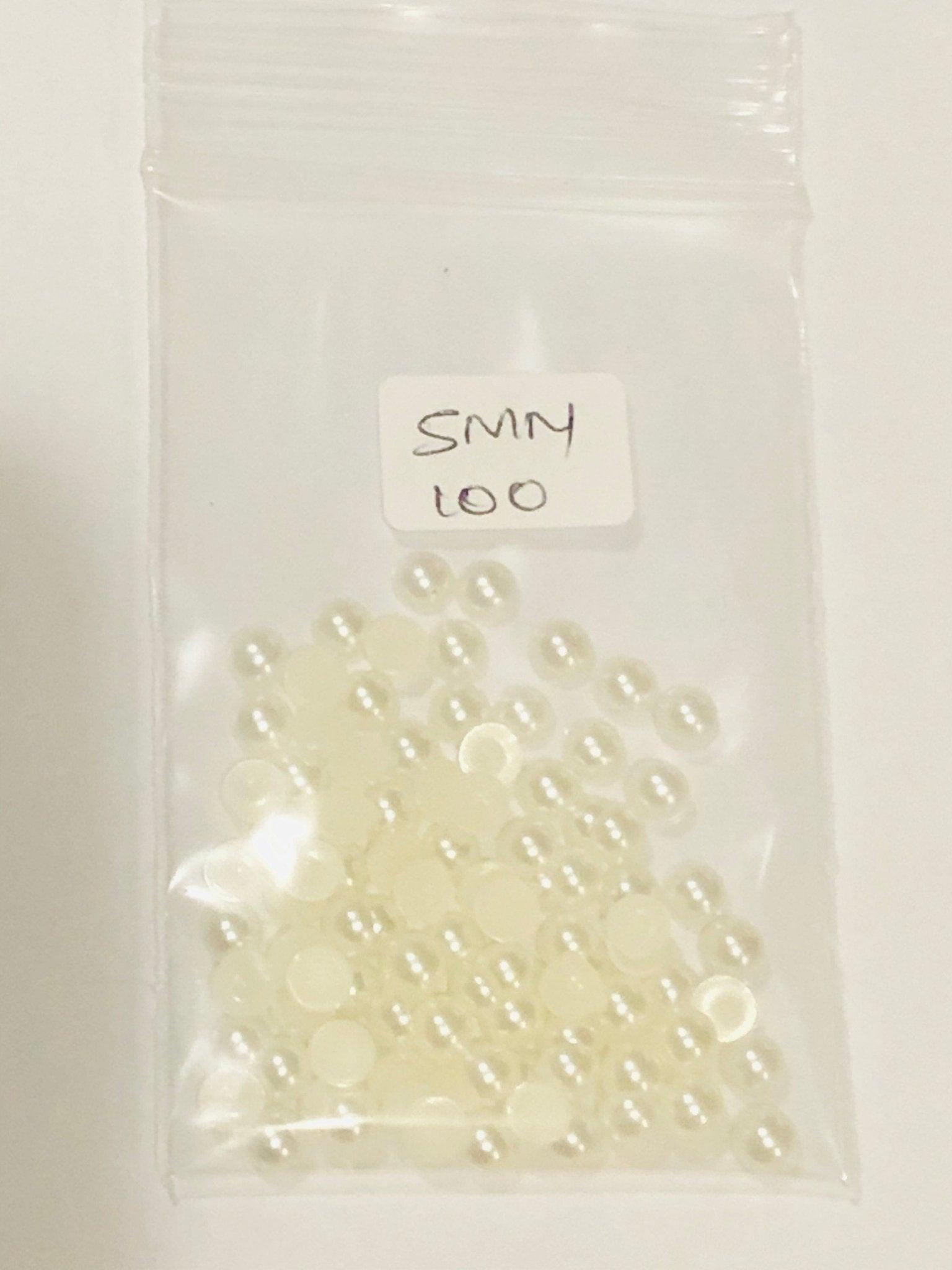 Acrylic Half Round pearls - White Ivory - Shri Arts & Gifts