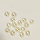 Acrylic Half Round pearls - White Ivory - Shri Arts & Gifts