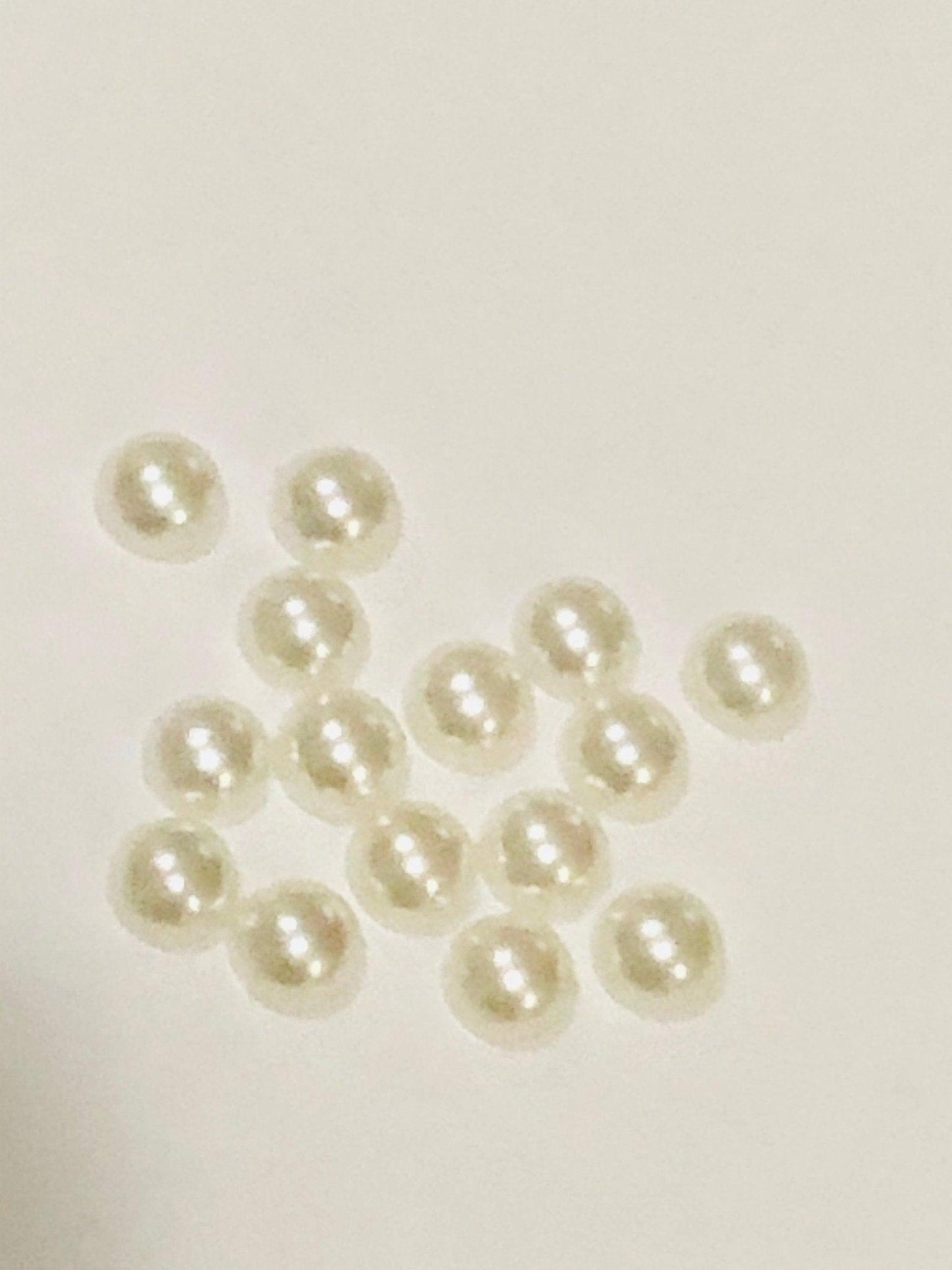 Acrylic Half Round pearls - White Ivory - Shri Arts & Gifts