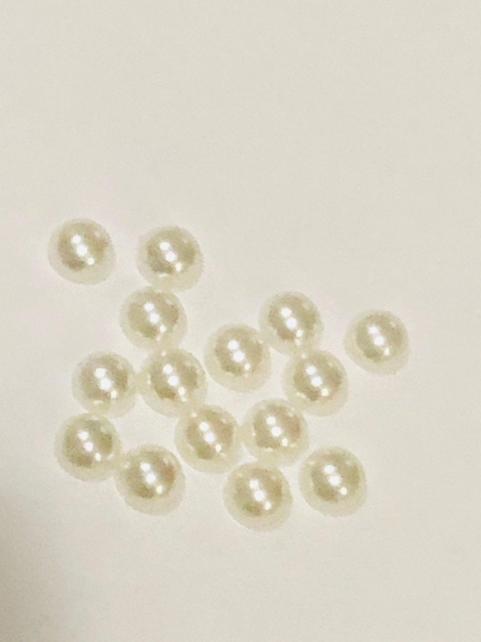 Acrylic Half Round pearls - White Ivory - Shri Arts & Gifts