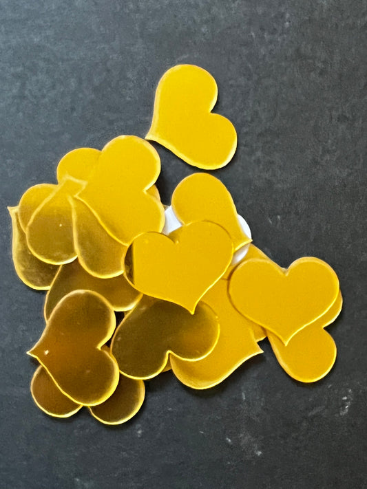 Heart shaped acrylic mirrors