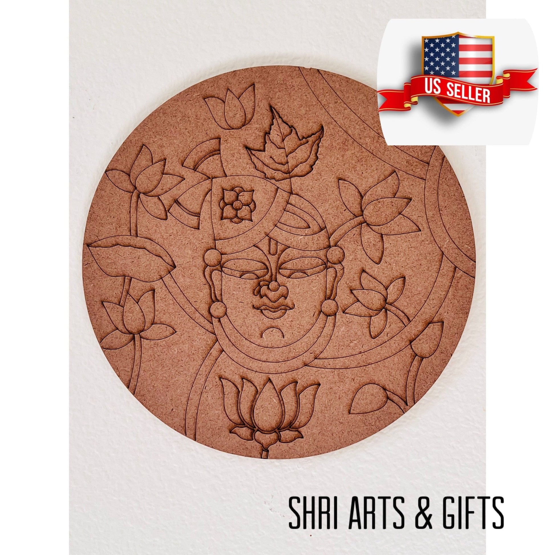 Premarked MDF base for DIY art projects - mdf art, acrylic painting shipped from USA - Shri Arts & Gifts