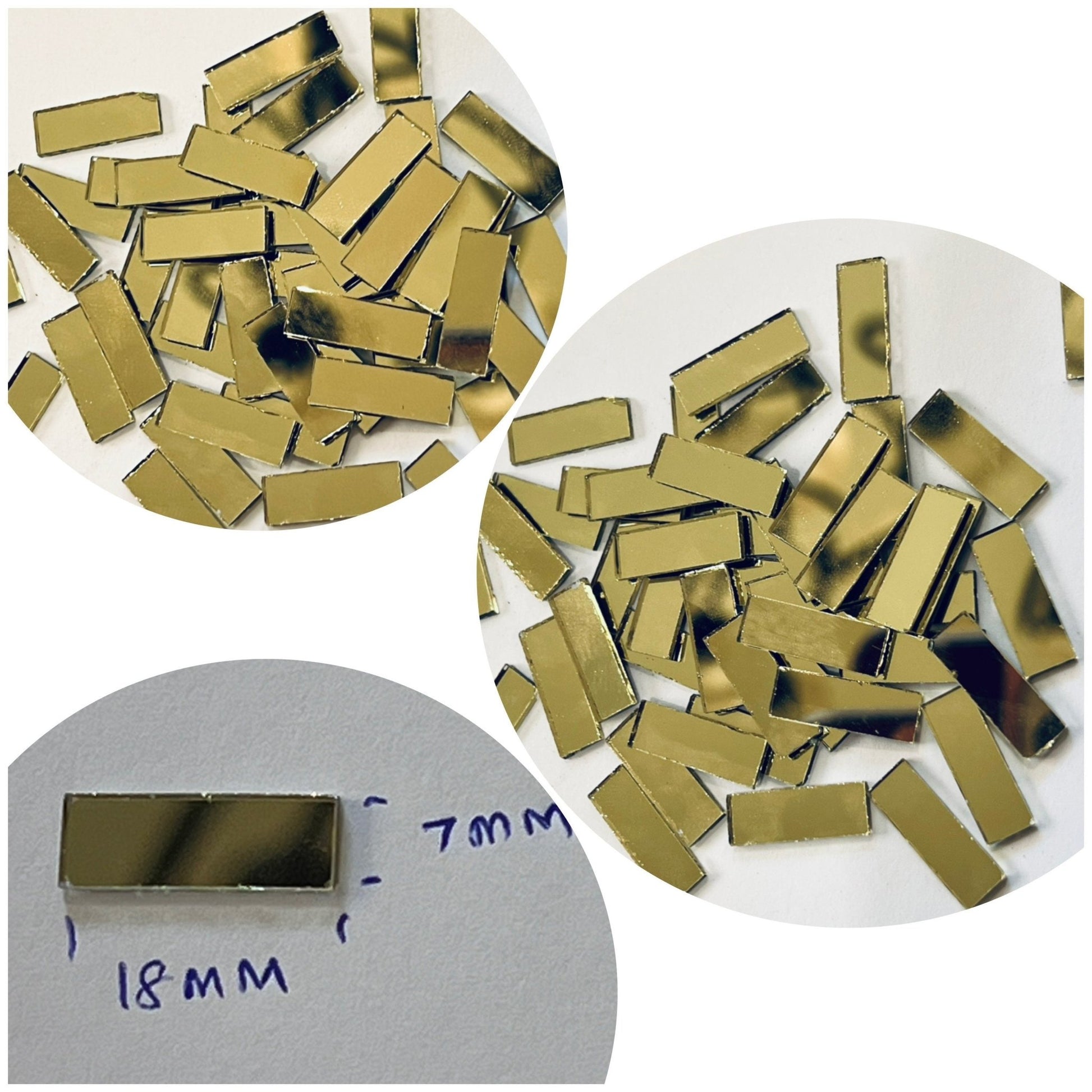 Rectangle Gold craft mirrors - Shri Arts & Gifts