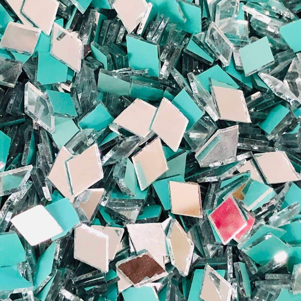 Square craft mirrors 200 pcs - Shri Arts & Gifts